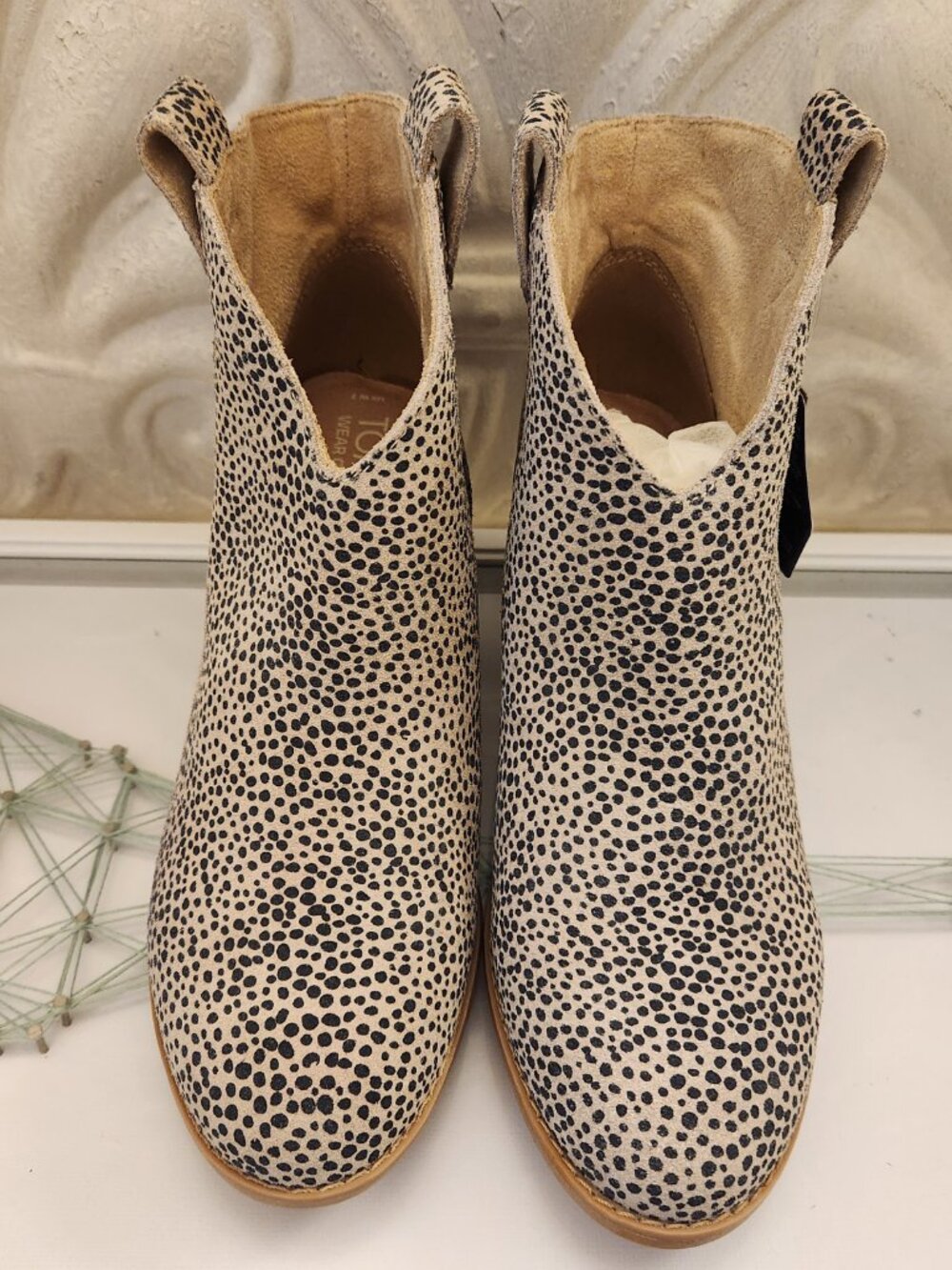 TOMS "Constance" Macadamia Mini Cheetah Suede feel Boots. NIB. Size 7 - Picture 6 of 13
